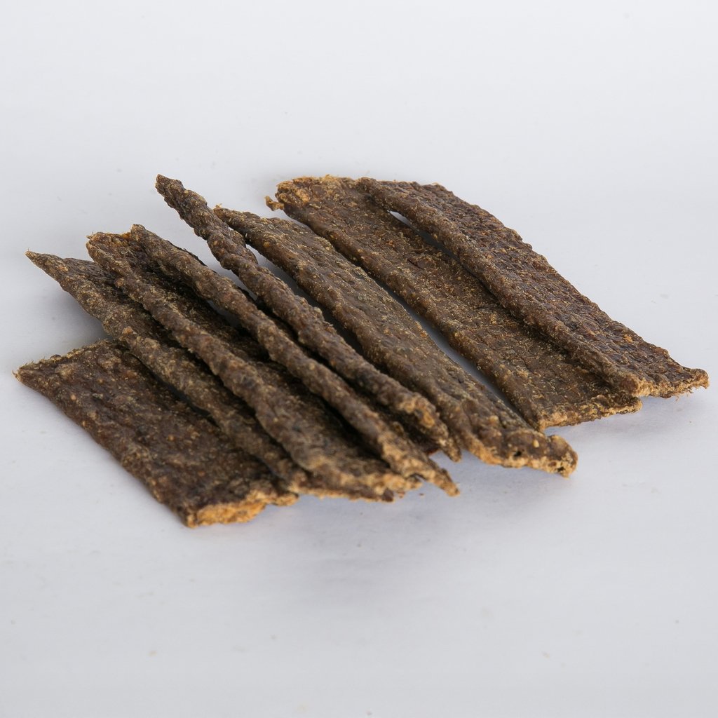 "vleesstrips lam hondensnack zacht en eiwitrijk"