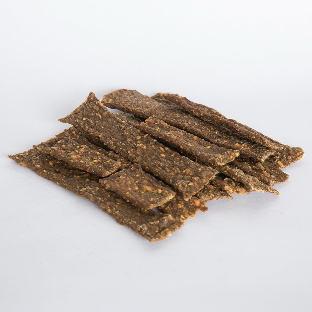 "vleesstrips eend hondensnack zacht en eiwitrijk"