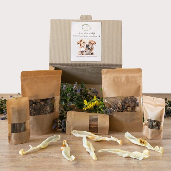 Puppy snackbox hond Puppy snackbox met zachte natuurlijke hondensnacks voor jonge honden