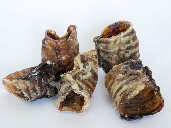 Gedroogde runderluchtpijp stukjes van 5-8 cm voor honden